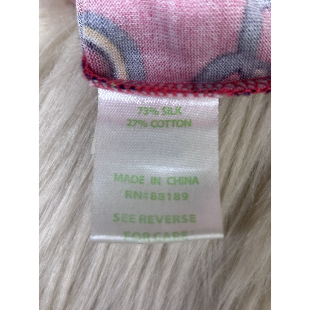 Lilly Pulitzer Silk Dress Pink Floral Shift Preppy Resort Vacation Chic S - Picture 8 of 8